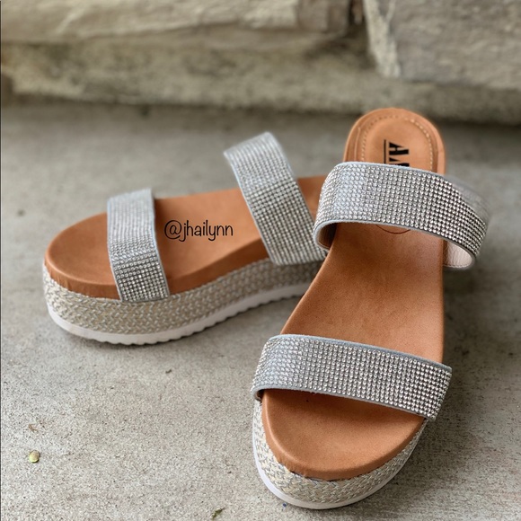 LAST SIZE 10 Rhinestone espadrille sandal - Picture 6 of 9